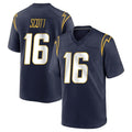 Kieara LA.Chargers #16 J.K. Scott Player Navy Home Game Stitched Jerseys