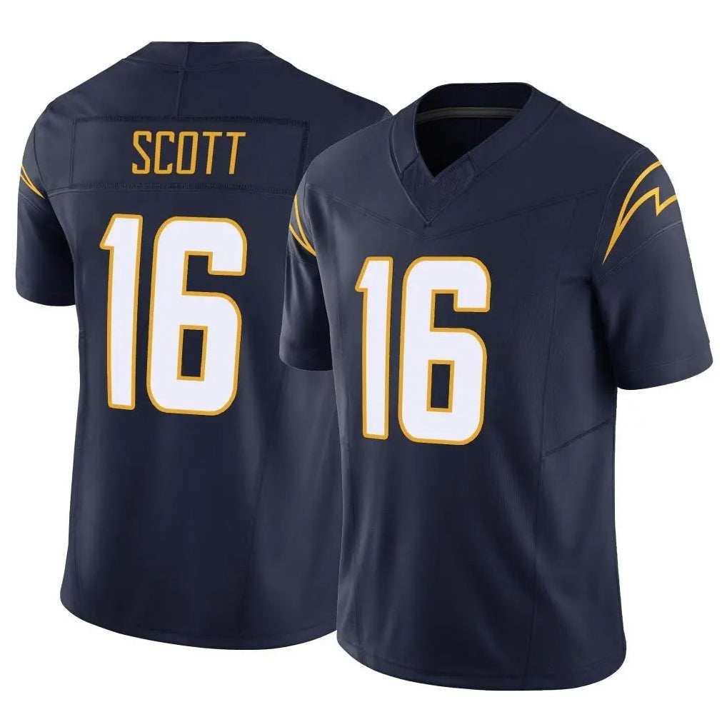 Kieara LA.Chargers #16 J.K. Scott Player Navy Limited Vapor F.U.S.E. Home Game Stitched Jerseys