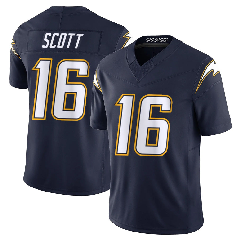 Kieara LA.Chargers #16 J.K. Scott Player Navy Vapor F.U.S.E. Limited Home Game Stitched Jerseys