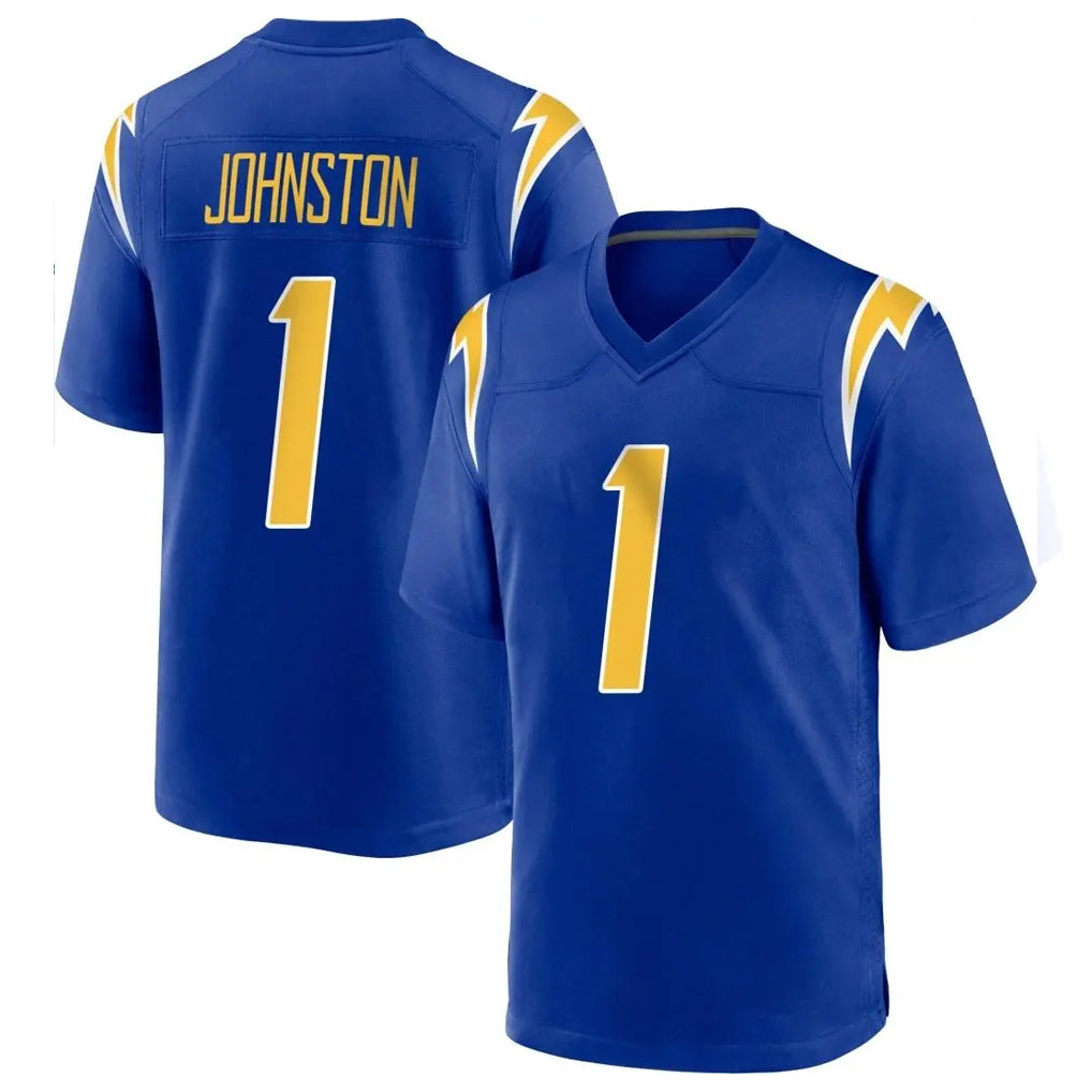 Kieara LA.Chargers #1 Quentin Johnston Player Royal Home Game Stitched Jerseys