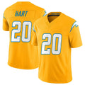 Kieara LA.Chargers #20 Cam Hart Player Gold Limited Vapor F.U.S.E. Home Game Stitched Jerseys