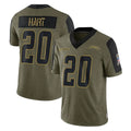 Kieara LA.Chargers #20 Cam Hart Player Olive Salute To Service Limited Game Stitched Jerseys