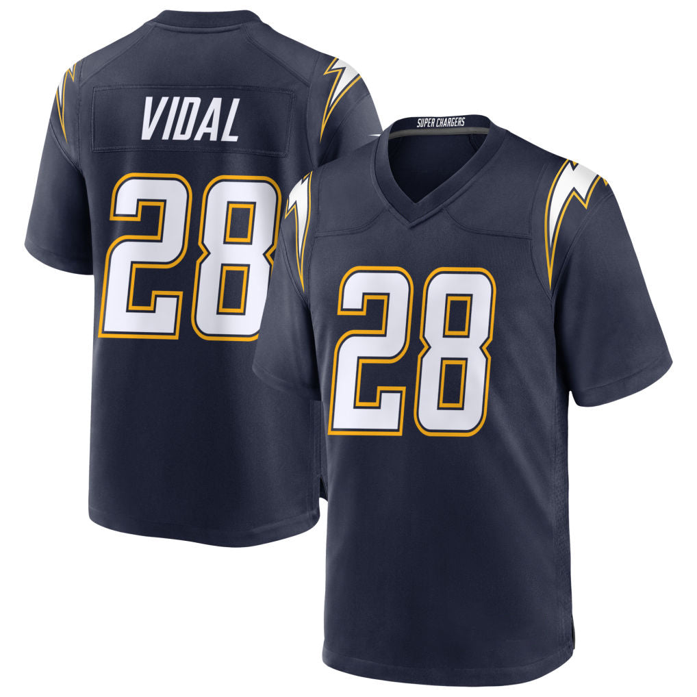 Kieara LA.Chargers #28 Kimani Vidal Player Navy Alternate Home Game Stitched Jerseys