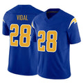 Kieara LA.Chargers #28 Kimani Vidal Player Royal Limited Vapor F.U.S.E. Home Game Stitched Jerseys