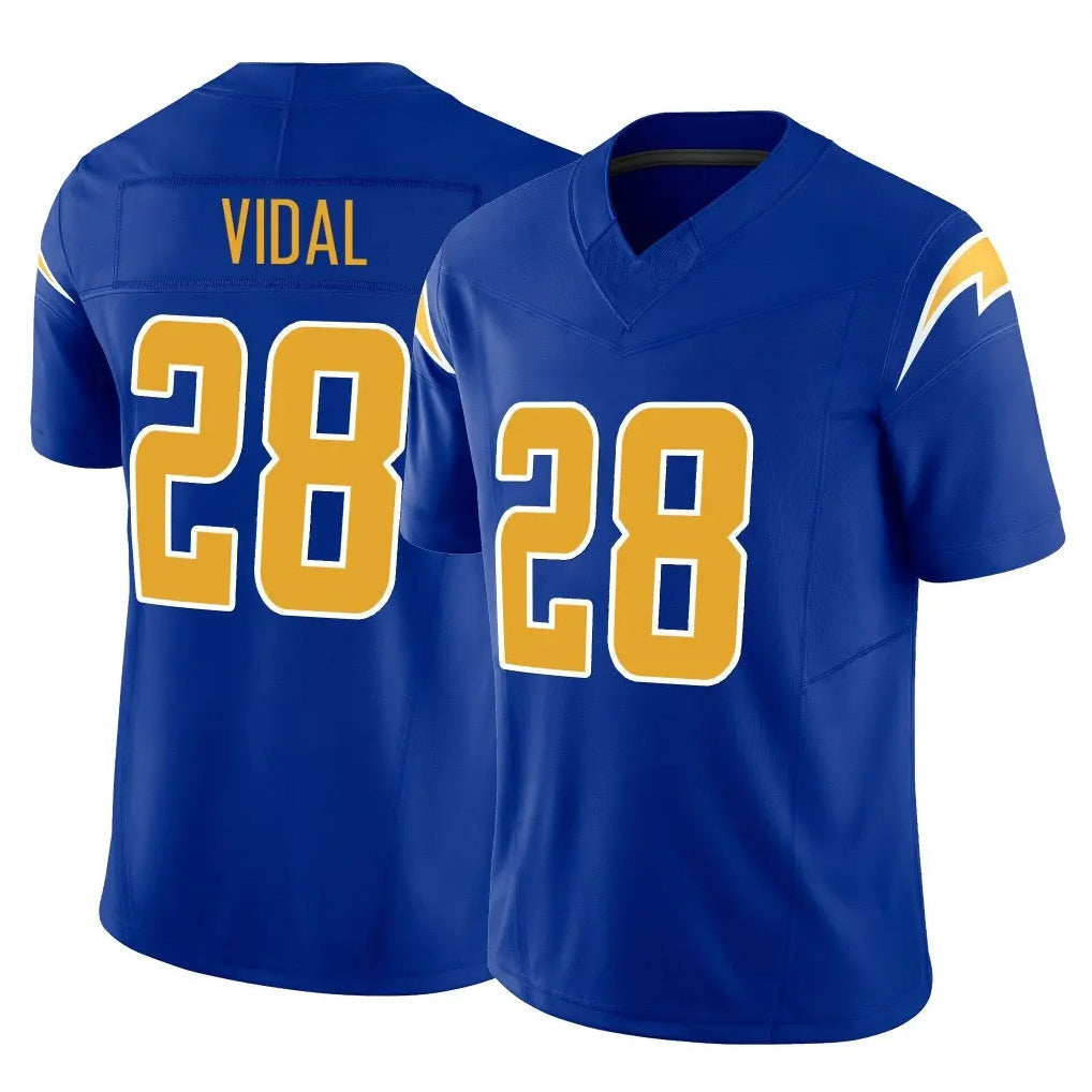 Kieara LA.Chargers #28 Kimani Vidal Player Royal Limited Vapor F.U.S.E. Home Game Stitched Jerseys