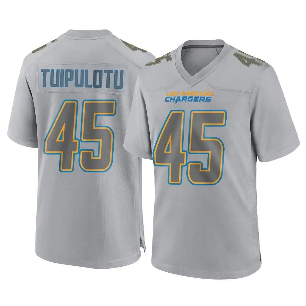 Kieara LA.Chargers #45 Tuli Tuipulotu Player Gray Atmosphere Fashion Home Game Stitched Jerseys