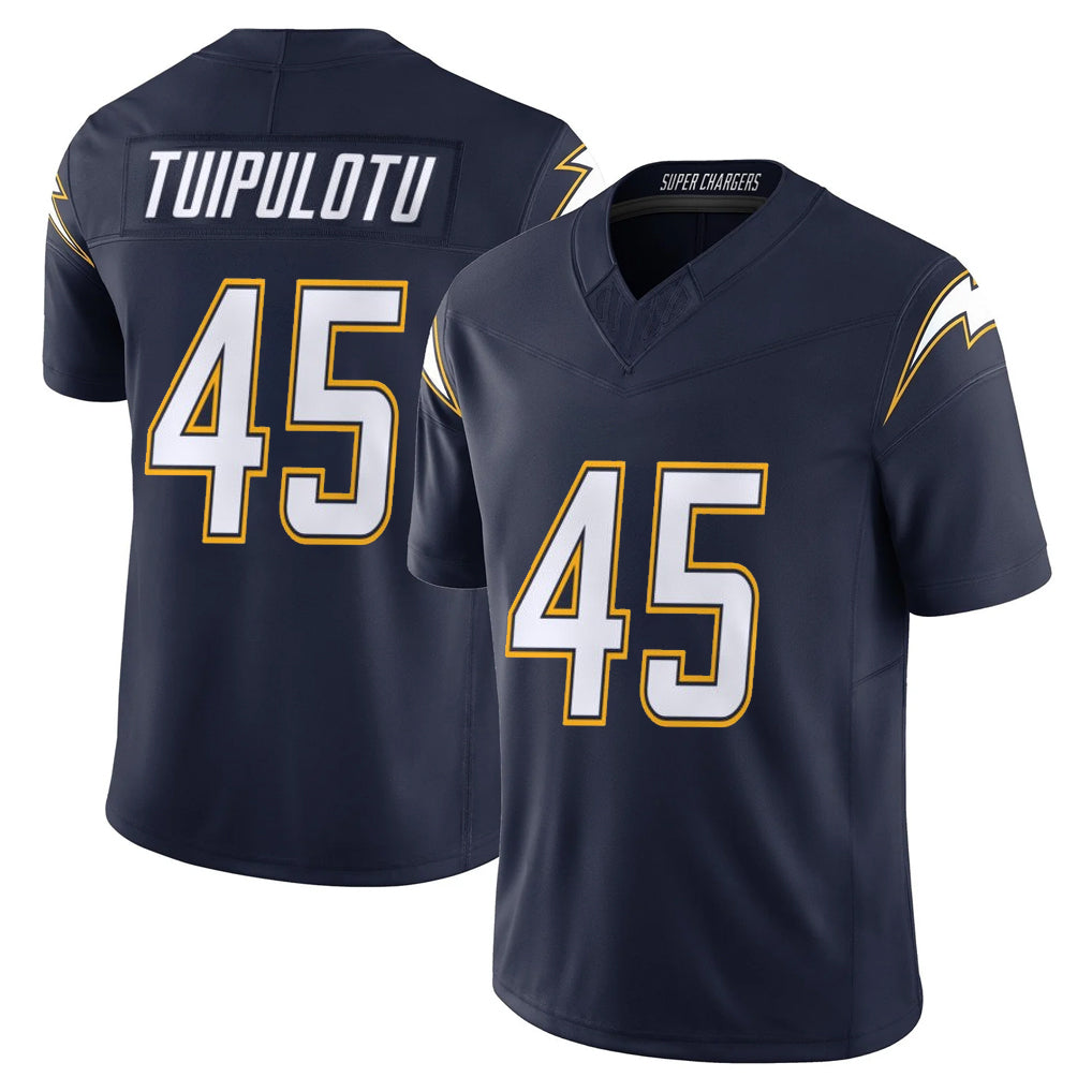 Kieara LA.Chargers #45 Tuli Tuipulotu Player Navy Vapor F.U.S.E. Limited Home Game Stitched Jerseys
