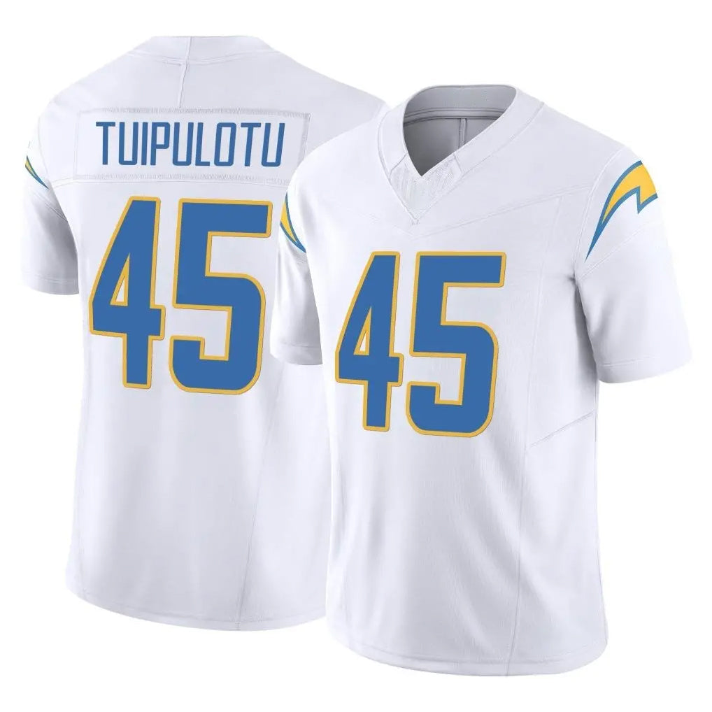 Kieara LA.Chargers #45 Tuli Tuipulotu Player White Limited Vapor F.U.S.E. Home Game Stitched Jerseys
