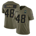 Kieara LA.Chargers #48 Bud Dupree Player Olive 2025 Salute To Service Limited Game Stitched Jerseys