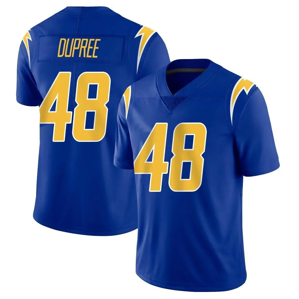 Kieara LA.Chargers #48 Bud Dupree Player Royal Limited Vapor Home Game Stitched Jerseys