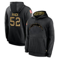 Kieara LA.Chargers #52 Khalil Mack Player Black Salute to Service Hoodies Limited Game Stitched Jerseys