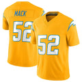 Kieara LA.Chargers #52 Khalil Mack Player Gold Limited Vapor F.U.S.E. Home Game Stitched Jerseys