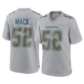 Kieara LA.Chargers #52 Khalil Mack Player Gray Atmosphere Fashion Home Game Stitched Jerseys
