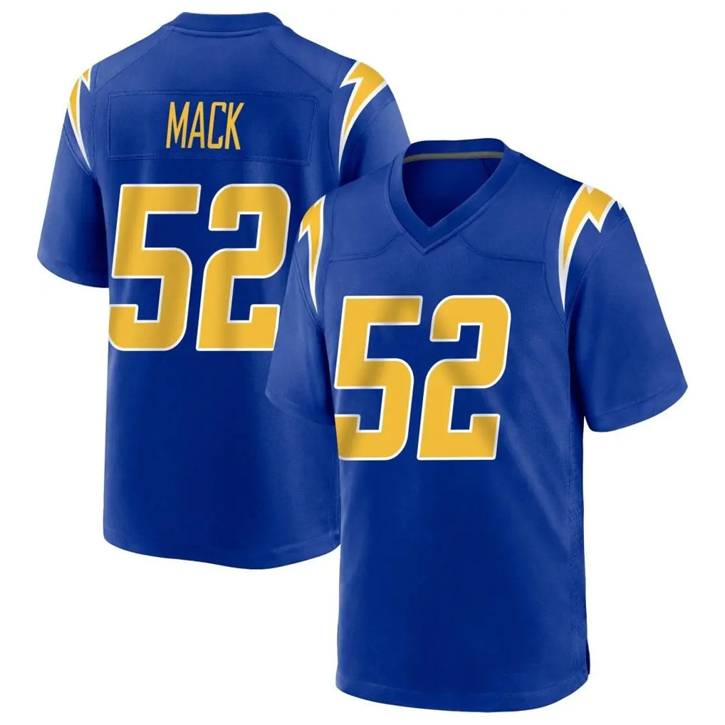 Kieara LA.Chargers #52 Khalil Mack Player Royal Home Game Stitched Jerseys