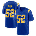 Kieara LA.Chargers #52 Khalil Mack Player Royal Home Game Stitched Jerseys