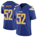 Kieara LA.Chargers #52 Khalil Mack Player Royal Limited Color Rush Vapor Untouchable Home Game Stitched Jerseys