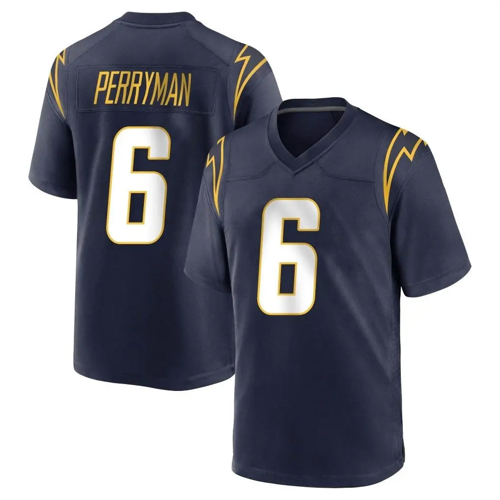 Kieara LA.Chargers #6 Denzel Perryman Player Navy Home Game Stitched Jerseys