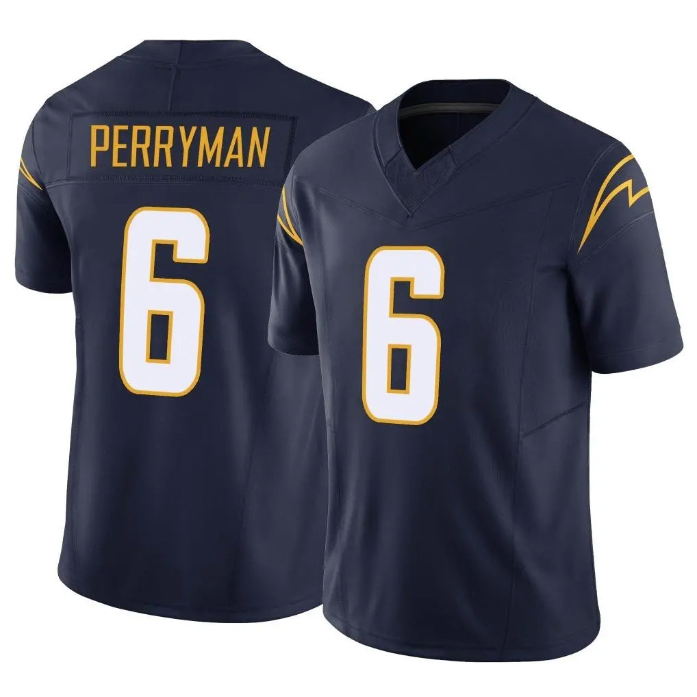 Kieara LA.Chargers #6 Denzel Perryman Player Navy Limited Vapor F.U.S.E. Home Game Stitched Jerseys