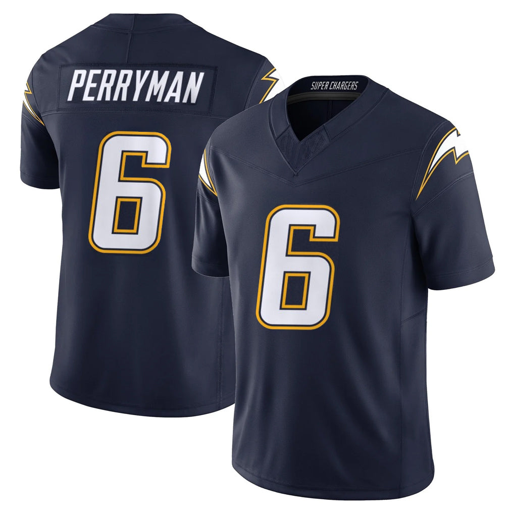 Kieara LA.Chargers #6 Denzel Perryman Player Navy Vapor F.U.S.E. Limited Home Game Stitched Jerseys