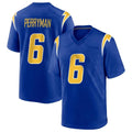 Kieara LA.Chargers #6 Denzel Perryman Player Royal Home Game Stitched Jerseys