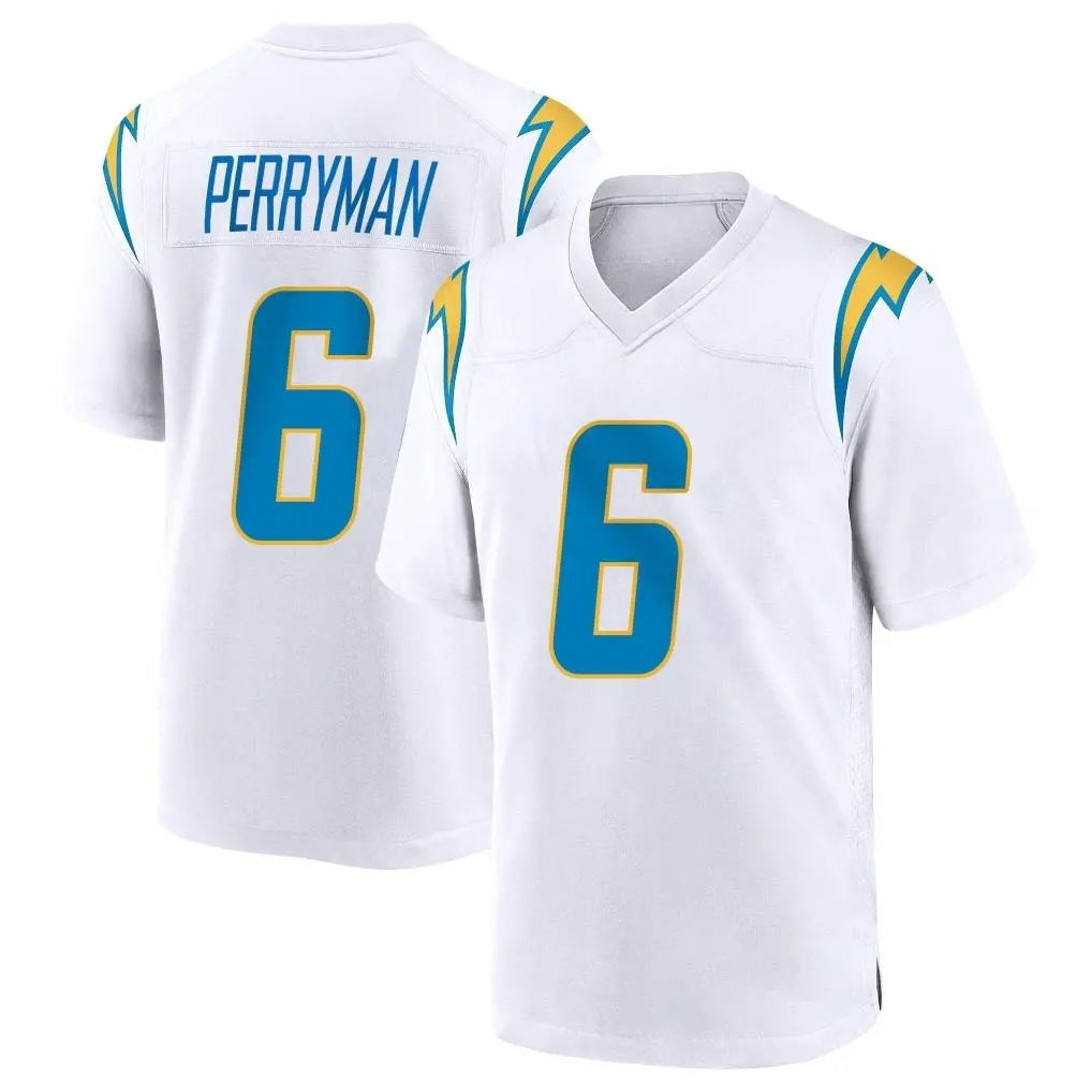 Kieara LA.Chargers #6 Denzel Perryman Player White Home Game Stitched Jerseys