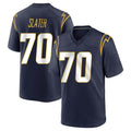 Kieara LA.Chargers #70 Rashawn Slater Player Navy Home Game Stitched Jerseys