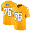 Kieara LA.Chargers #76 Joe Alt Player Gold Limited Vapor F.U.S.E. Home Game Stitched Jerseys