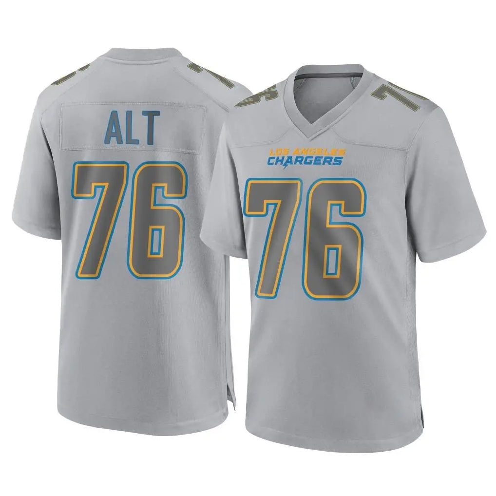 Kieara LA.Chargers #76 Joe Alt Player Gray Atmosphere Fashion Home Game Stitched Jerseys