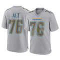 Kieara LA.Chargers #76 Joe Alt Player Gray Atmosphere Fashion Home Game Stitched Jerseys