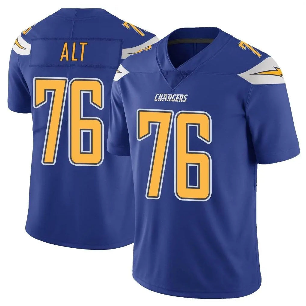 Kieara LA.Chargers #76 Joe Alt Player Royal Limited Color Rush Vapor Untouchable Home Game Stitched Jerseys