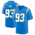 Kieara LA.Chargers #93 Teair Tart Player Blue Home Game Stitched Jerseys