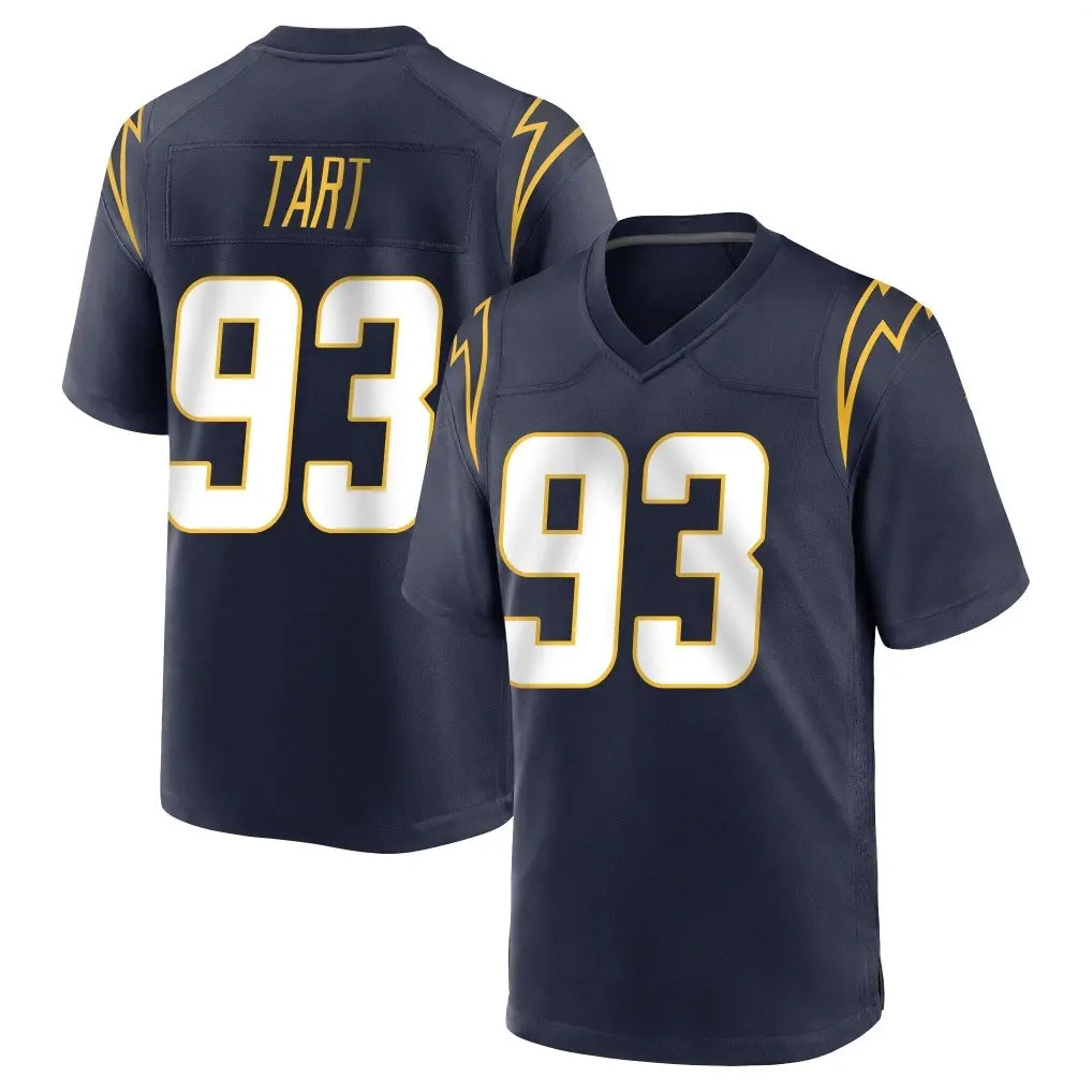 Kieara LA.Chargers #93 Teair Tart Player Navy Home Game Stitched Jerseys