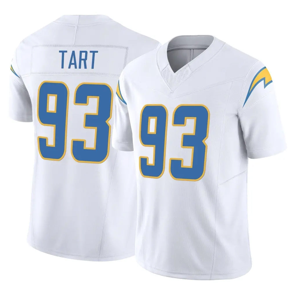 Kieara LA.Chargers #93 Teair Tart Player White Limited Vapor F.U.S.E. Home Game Stitched Jerseys