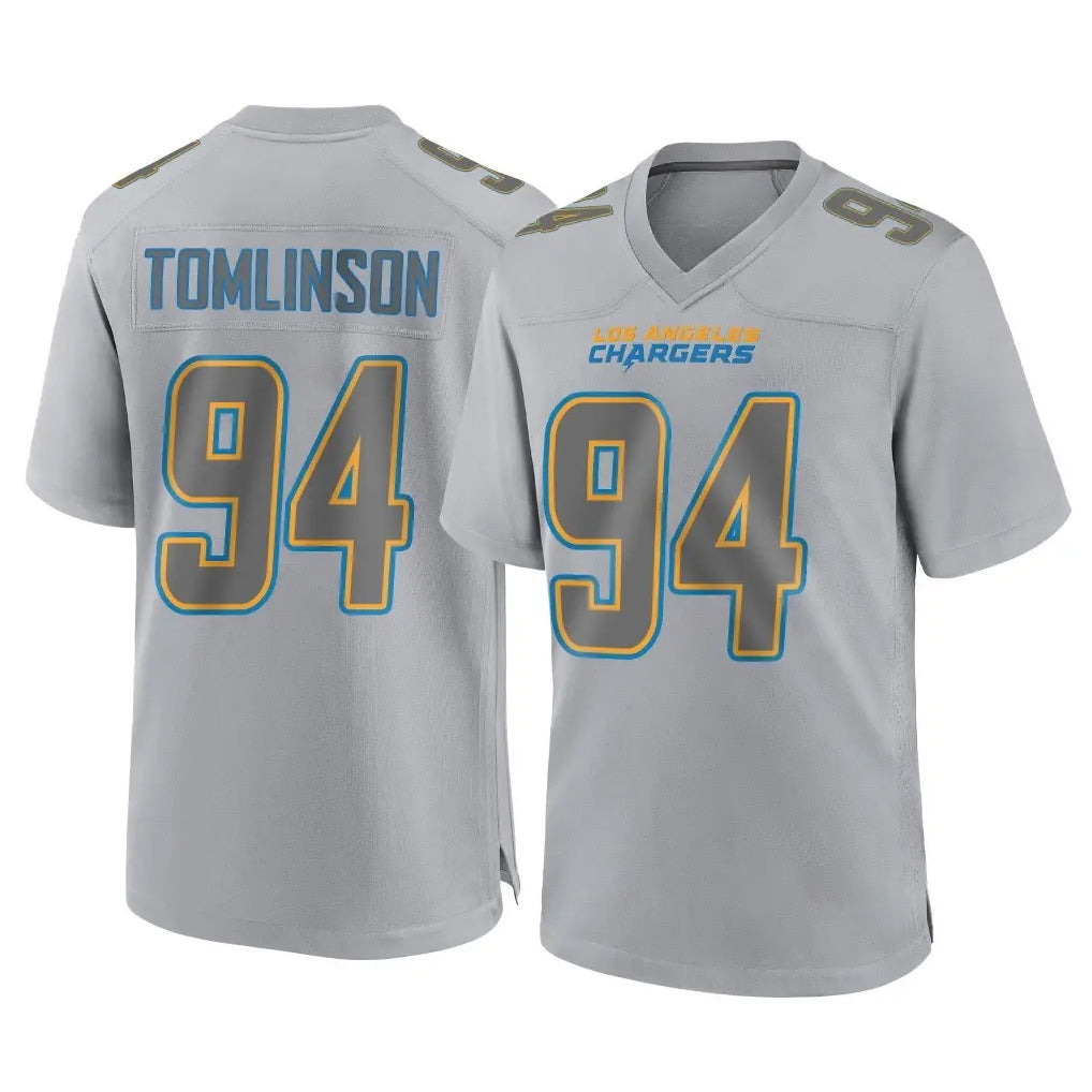 Kieara LA.Chargers #94 Dalvin Tomlinson Player Gray Atmosphere Fashion Home Game Stitched Jerseys
