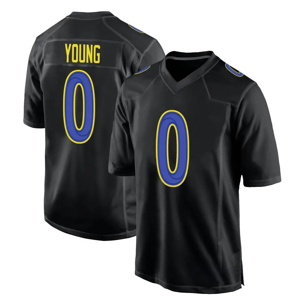 Kieara LA.Rams #0 Byron Young Player Black Fashion Limited Home Game Stitched Jerseys
