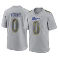 Kieara LA.Rams #0 Byron Young Player Gray Atmosphere Fashion Home Game Stitched Jerseys
