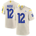 Kieara LA.Rams #12 Puka Nacua Player Bone Replica Game Stitched Jerseys