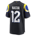 Kieara LA.Rams #12 Puka Nacua Player Midnight Blue Rivalries Collection Game Stitched Jersey