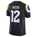 Kieara LA.Rams #12 Puka Nacua Player Midnight Blue Rivalries Collection Limited Stitched Jerseys