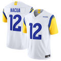 Kieara LA.Rams #12 Puka Nacua White Vapor F.U.S.E. Limited Player Stitched Jerseys