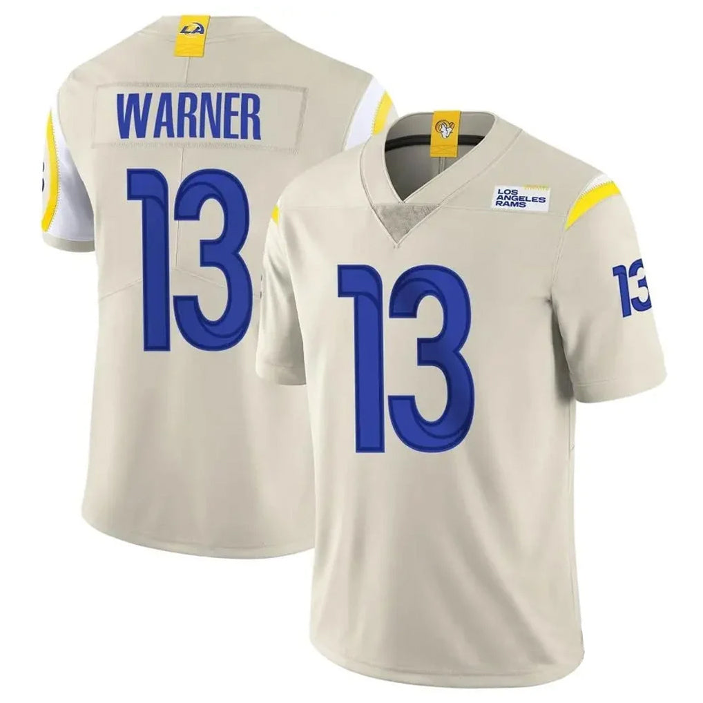 Kieara LA.Rams #13 Kurt Warner Player Bone Limited Vapor Retired Stitched Jerseys