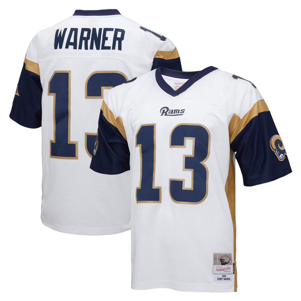 Kieara LA.Rams #13 Kurt Warner Player White Retired Limited Stitched Jerseys