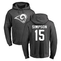 Kieara LA.Rams #15 Ty Simpson Player Gray Pullover Hoodie Limited Game Stitched Jerseys