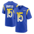 Kieara LA.Rams #15 Ty Simpson Player Royal Home Game Stitched Jerseys
