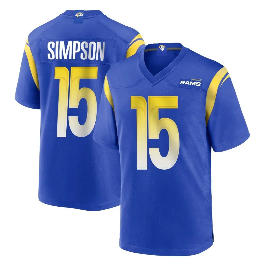 Kieara LA.Rams #15 Ty Simpson Player Royal Home Game Stitched Jerseys