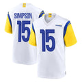 Kieara LA.Rams #15 Ty Simpson Player White Home Game Stitched Jerseys