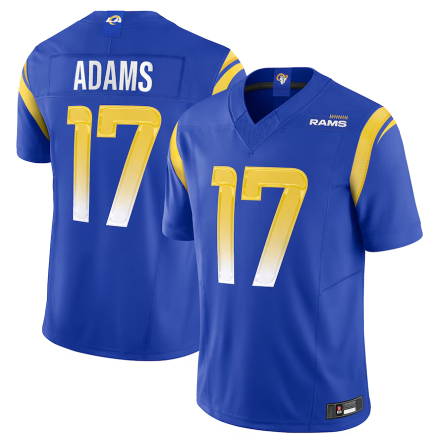 Kieara LA.Rams #17 Davante Adams Player Royal Vapor F.U.S.E. Limited Stitched Jerseys