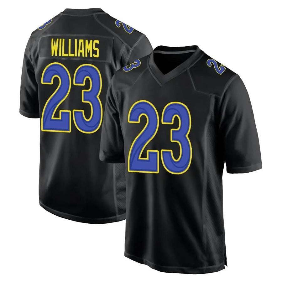 Kieara LA.Rams #23 Kyren Williams Player Black Fashion Game Stitched Jerseys