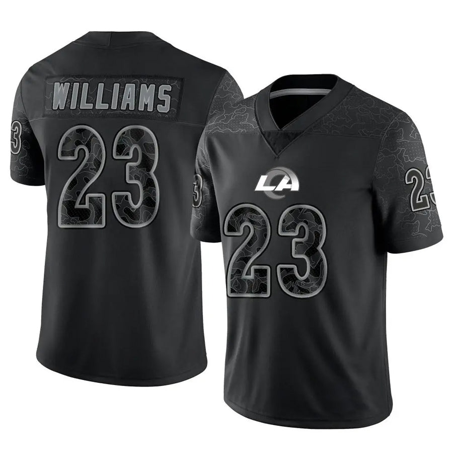 Kieara LA.Rams #23 Kyren Williams Player Black RFLCTV Limited Stitched Jerseys