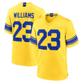 Kieara LA.Rams #23 Kyren Williams Player Gold Classic Sol Home Game Stitched Jerseys